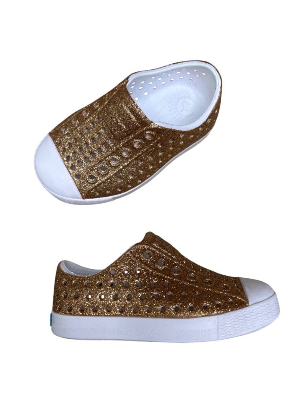 C5 Native Jefferson Bling Gold Glitter Unisex Child Shoes Sneakers